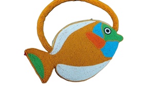 Pochette tendance en satin de coton personnalisable avec broderie perlée motif dessin animé souriant et fermeture éclair – Nouvelle collection mode pour femmes et jeunes filles - Product Image 3