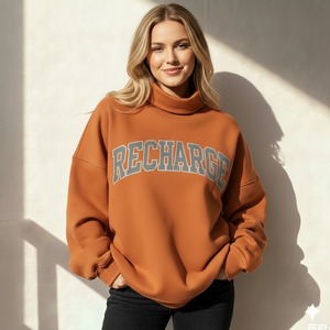 Sudadera Personalizada de Invierno, Manga Larga, Casual, Tejida, con Cuello Alto, Logotipo Frontal, Ecológica, Transpirable, con Logotipo Personalizado - Product Image 2