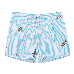 Shorts de bain imprimés confortables pour hommes, shorts décontractés 100% polyester à séchage rapide - Product Image 4
