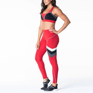 Nuevo Conjunto Deportivo de Yoga con Patrón Sólido al por Mayor, Ropa Deportiva para Mujer, Traje de 2 Piezas, Transpirable, de Secado Rápido, con Cuello en U - Product Image 4