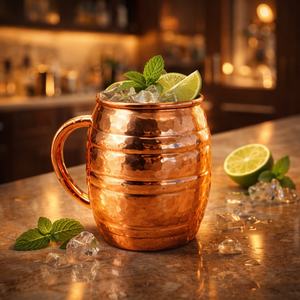 Taza de Cobre Martillado de 400 ml, Hecha a Mano, Ecológica, a Prueba de Fugas, Reutilizable, Taza de Cerveza Clásica, Decoración para el Hogar, Bar, Fiestas, Cocina, Regalo - Product Image 6