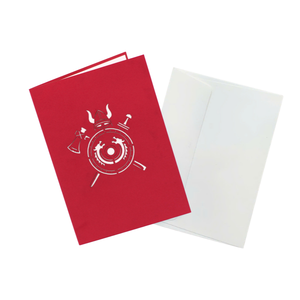 Carte de vœux 3D pop-up, thème viking, navire longue de type Viking, carte artisanale avec enveloppe, navire de guerre viking ancien, carte de vœux 3D artisanale - Product Image 4