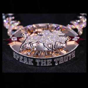 Pendentifs Breloques Personnalisés en Argent Sterling 925 et Moissanite pour Hommes, Style Hip-Hop, Or Rose, avec Certificat - Product Image 2