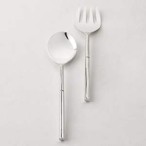 Utensilios modernos de metal para servir ensaladas con bordes lisos y mangos ergonómicos y cómodos. - Product Image 2