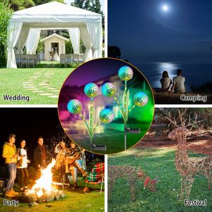 2 Pezzi Lampade Solari da Giardino a Forma di Soffione con 36 LED Colorati, Illuminazione Ornamentale per Prato e Sentieri - Product Image 6