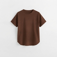 T-shirt en toile imprimé à manches courtes et col rond pour femme, style décontracté, respirant et écologique