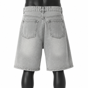 Shorts en jean personnalisés pour hommes, style baggy surdimensionné, streetwear, fabricant OEM ODM - Product Image 2