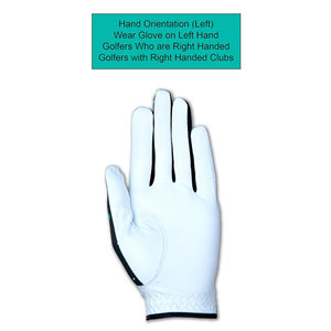 Gants de golf en cuir véritable pour homme, modèle 18, main gauche, respirants, taille moyenne/grande - Product Image 3