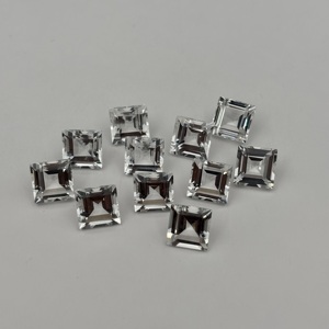 Topacio Blanco Natural, Corte Cuadrado, 9mm, Gema Suelta para Joyería - Product Image 3