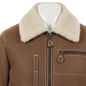 Genuine Leather <b>Shearling</b> <b>Jacket</b> for <b>Men</b> Premium Winter Fur Coat Aviator Biker Warm Luxury Durable Fashion Wear Fit - Product Image 3