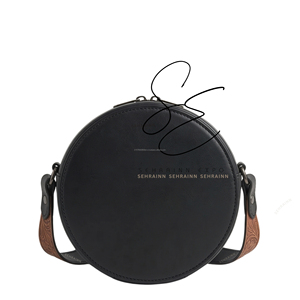 Bolso Bandolera de Cuero Genuino Hecho a Mano Estilo Western con Diseño Floral Grabado, Bolso Tipo Canteen Negro para Mujer, Bolso Redondo, Bolsos de Cuero Personalizados - Product Image 4