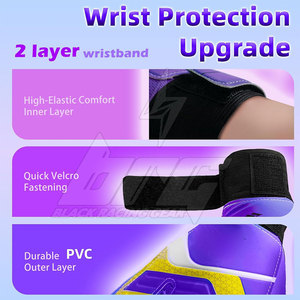 Guantes de Portero de Fútbol con Palma de Látex Alemán, Alta Adherencia, Protección para los Dedos, Transpirables, Muñeca Ajustable, Personalizables, OEM - Product Image 4