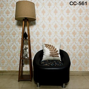 Housse de coussin carrée personnalisable de luxe en coton perlé fait main, motif citrouille, broderie complexe, fermeture éclair - Product Image 4
