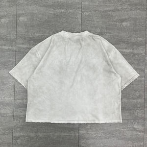 Camiseta Personalizada 100% Algodón con Estampado DTG, Lavado Ácido, Estilo Oversize, Corte Cuadrado, con Efecto Desgastado y Piedras Decorativas para Hombre - Product Image 2