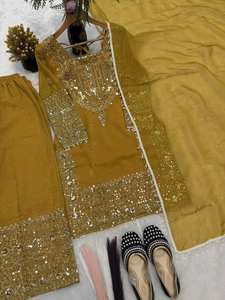 Costume Salwar Kameez pakistanais brodé, vêtements indiens et pakistanais pour femmes, costume Salwar Kameez pour les occasions spéciales, vêtements de mariage indiens - Product Image 5