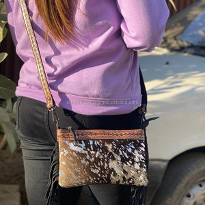 Bolso de mano con flecos de piel sintética para mujer, bolso de cuero con flecos, bandolera de cuero con herramientas coloridas, bolsos cruzados de tamaño Ideal - Product Image 5