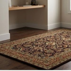 Persian Style Medallion Area <b>Rug</b> Rectangle Wool Polyester Hand Knotted Medium Pile Non Slip Rubber Backing <b>Living</b> <b>Room</b> Decor - Product Image 5