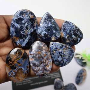 Cabochons en pietersite faits à la main de haute qualité, pierres précieuses en quartz naturel polies à la main, fabrication de bijoux, lot en gros AMAN GEMS - Product Image 1