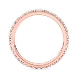 Anillo de Compromiso Moderno y Lujoso de Oro Rosa, Oro Blanco y Oro Amarillo con Diamante Cultivado en Laboratorio con Certificación IGI, Corte Brillante Redondo, para Mujer - Product Image 2