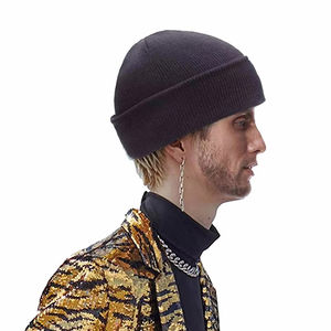 Bonnet en tricot bouclé - Construction sans couture, ajustement extensible - Réversible, bicolore, thermique, pour l'hiver - Product Image 3