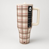 Gobelet isotherme pour voiture de grande capacité (32 oz et 40 oz) avec poignée, couvercle hermétique anti-fuite, tasse isolée sous vide