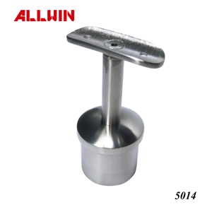 Soporte de pasamanos de sillín recto fijo plano de acero inoxidable 316 para tubo redondo de 2" - Product Image 6