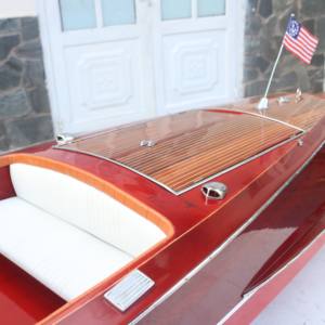 CHRIS CRAFT BARREL BACK 1940 - Version grand format - Modèle de bateau rapide américain en bois fait main - Product Image 2