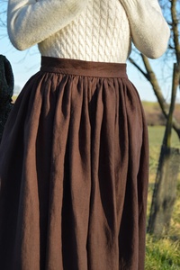 Women's Casual Natural 100% Cotton Floor-Length Wrap Design Breathable Eco-Friendly <b>Summer</b> <b>Skirt</b> Custom Made In-Stock - Product Image 4