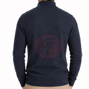 Everyday Fashion Top Men <b>Quarter</b> <b>Zip</b> <b>Sweater</b> Long Sleeve Soft Knit Winter Casual Warm Eco-Friendly Breathable 100% Cotton - Product Image 2