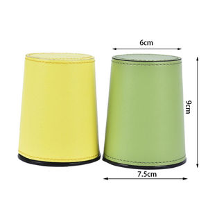 Gobelet à dés personnalisable en cuir PU écologique et durable, 10 pièces, fait main, insonorisant, professionnel - Product Image 3