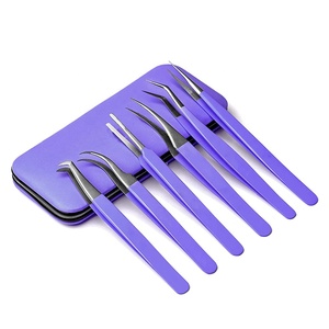 Stainless Steel Eyelash Extension Tweezers Fiber Tips Lash <b>Pliers</b> for Eyelash Extensions Grafted Professional Lash Supplies - Product Image 1