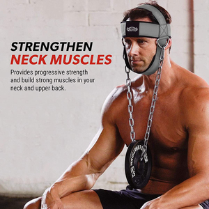 Adjustable Neck Harness with Heavy Duty Steel Chain Padded Nylon Neck <b>Weight</b> Lifting Exerciser <b>Trainer</b> Wholesale - Product Image 4
