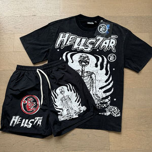 Premium Quality Summer Wear 200 GSM Cotton Men's T-<b>Shirt</b> & Short Set Streetwear 2 Piece Printed Y2K Tee <b>Shirt</b> Short Sets for Men - Product Image 3
