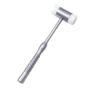 Marteau chirurgical manuel double face pour interventions orthopédiques et dentaires, tête en nylon remplaçable, matériau en acier inoxydable, certifié CE - Product Image 1