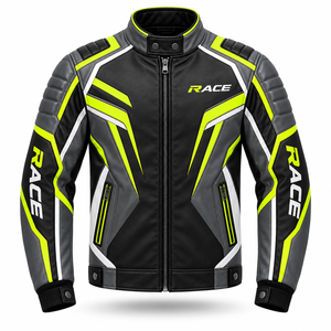 Blouson en cuir de course automobile F1 personnalisé, pour l'hiver, grande taille, unisexe, pour motards, équipe de course, qualité supérieure - Product Image 6
