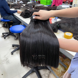 Top Trend Extensiones de cabello vietnamita Hueso sedoso Recto Paquetes de cabello de un donante Peluca de cabello humano dibujado doble Tejidos y pelucas - Product Image 4