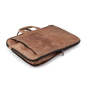 Sac messager pour ordinateur portable en cuir véritable de qualité supérieure, mallette professionnelle marron avec bandoulière réglable pour hommes et femmes - Product Image 4