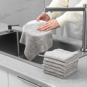 Essuie-tout de cuisine en coton tissé de couleur unie, personnalisable, lavable en machine, écologique, vente en gros - Product Image 3