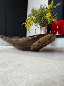 Tazón para Aperitivos de Madera de Olivo Rústico con Borde Natural, Hecho a Mano, Duradero, para Patatas Fritas, Frutas, Dulces y Más - Product Image 2