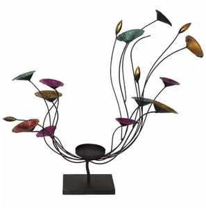 Support de bougie de luxe en fer et laiton, forme fantaisie, pour décoration intérieure, prix de gros, récipient à bougie - Product Image 2