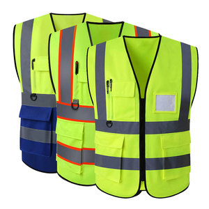 Gilet de sécurité réfléchissant OEM personnalisé, haute visibilité, antistatique, ignifuge, avec fermeture éclair frontale, léger et à prix abordable - Product Image 1