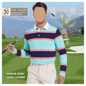 Polo de rugby brodé surdimensionné de haute qualité avec logo personnalisé, manches longues, rayé, style streetwear, en coton, vêtements de sport - Product Image 2