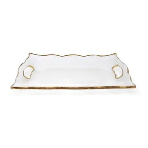 Luxury Antique Brass Coffee Serving Tray with Traditional Handmade CraftsmanshipArtisan Aluminium Craft Tray <b>Gift</b> <b>Hampers</b> - Product Image 2