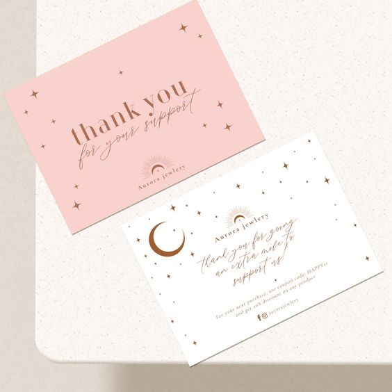 Custom Printed Waterproof Vinyl Adhesive Stickers for Business Thank You Card Packaging Inserts-Silk Screen Printed