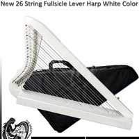 Hand Crafted Wood Material Made Superior Selling Lever Harp Musical Instruments Professionally Made 26 Strings Harp