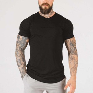 เสื้อยืดแขนสั้นสไตล์เรียบง่ายสำหรับฤดูร้อน ผ้าฝ้ายโพลีเอสเตอร์ 100% เสื้อยืดเปล่าสำหรับออกกำลังกาย วิ่ง ฟิตเนส สวมใส่ในยิม สไตล์วินเทจสำหรับผู้ชาย - Product Image 4