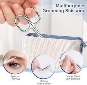 Ciseaux à cuticules incurvés en acier inoxydable de 9,5 cm - Coupe-ongles professionnel durable à pointe aiguisée pour manucure, pédicure, beauté - Product Image 6