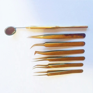 Pince à cils à pointe en fibre à 90 degrés avec prise diamantée pour extensions de cils, outil professionnel d'extension de cils - Product Image 4