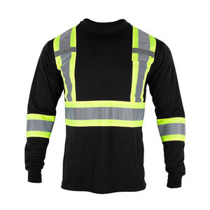 เสื้อยืดสะท้อนแสงสำหรับทำงานผู้ชาย แห้งเร็ว เสื้อยืดนิรภัย - Product Image 5