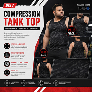 Customized Printed Plus Size Tank Top Gym Fitness Compression <b>Singlet</b> Top 100% Spandex Polyester Tank Tee Sports Sleeveless Tee - Product Image 5
